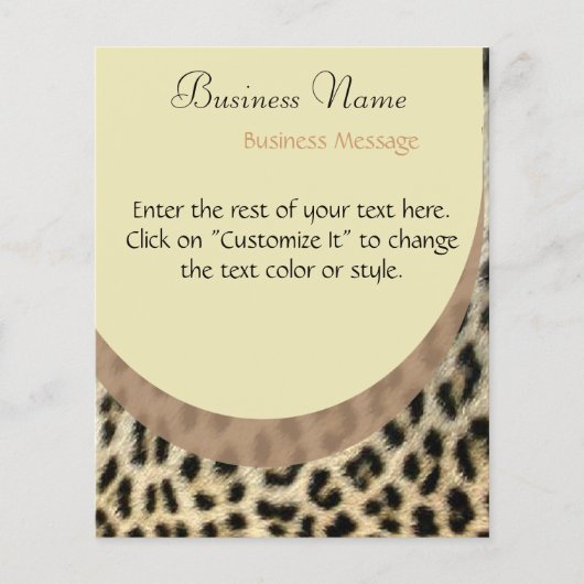 Luipaardprint Flyer (Voorkant)