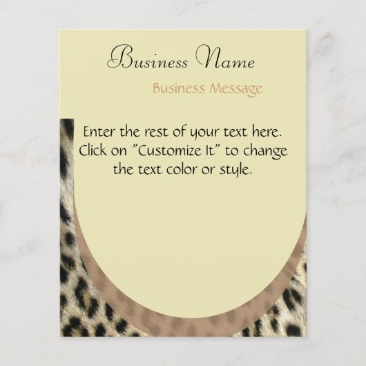 Luipaardprint Flyer (Voorkant)