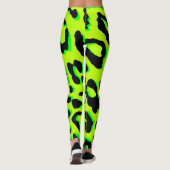 Luipaardprint Geel Leggings (Achterkant)