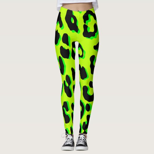 Luipaardprint Geel Leggings (Voorkant)