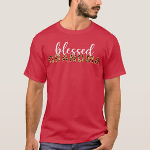 Luipaardprint Gezegende Oma Schattige Cheetah Moed T-shirt