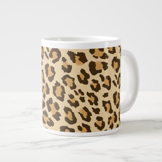 Luipaardprint Jumbo Koffiemok Extra Grote Mok (Voorkant rechts)