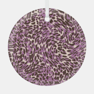 Luipaardprint, klassiek dierenpatroon. glas ornament