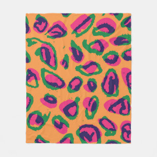 Luipaardprint, kleurrijk dierenpatroon. fleece deken