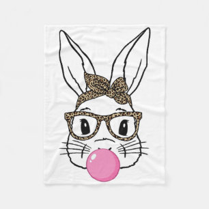 Luipaardprint Konijn Blazende Bubble Gum Oost Fleece Deken
