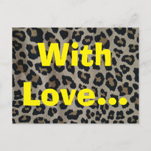 Luipaardprint Liefde Briefkaart