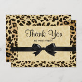 Luipaardprint lint bedankbrief bedankkaart (Voorkant / Achterkant)