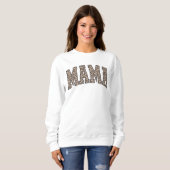 Luipaardprint Mama Sweatshirt (Voorkant volledig)
