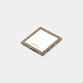 Luipaardprint met monogram post-it® notes (Schuin)