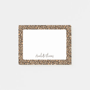Luipaardprint met monogram post-it® notes