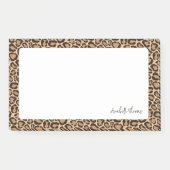 Luipaardprint met monogram post-it® notes (Voorkant)