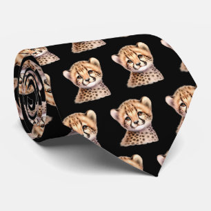 Luipaardprint Moderne Kawaii Schattige Jachtluipaa Stropdas
