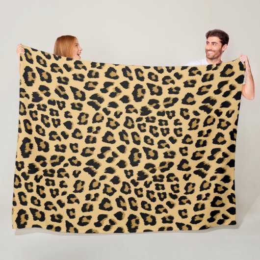 Luipaardprint patroon fleece deken (In situ)