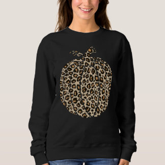 Luipaardprint Pompoen Halloween Herfst 1 Trui