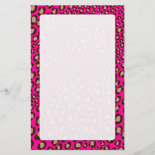 Luipaardprint/roze/DIY achtergrondkleur Briefpapier