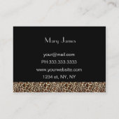 Luipaardprint roze sofa trendy interieur decorator visitekaartje (Achterkant)