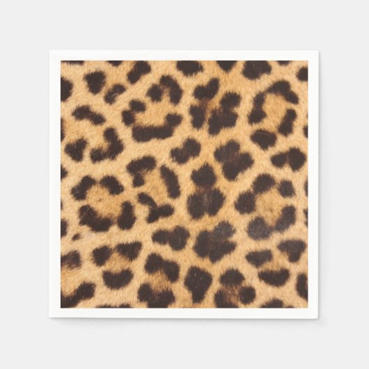 Luipaardprint servetten voor picknick of feest (Voorkant)