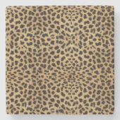 Luipaardprint Stenen Onderzetter (Voorkant)