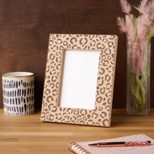 Luipaardprint Trendy Moderne Schattige Meisjes Gegraveerde Lijstjes