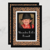 Luipaardprint uitnodigingen (Voorkant / Achterkant)