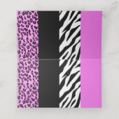 Luipaardprint, zebraprint, dierenprint, bruiloft (Binnenkant ongevouwen)