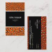 Luipaardprinters voor divas/DIY achtergrond Visitekaartje (Voorkant / Achterkant)