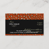 Luipaardprinters voor divas/DIY achtergrond Visitekaartje (Achterkant)