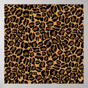Luipaardprintpatroon Klassieke Jungle Poster