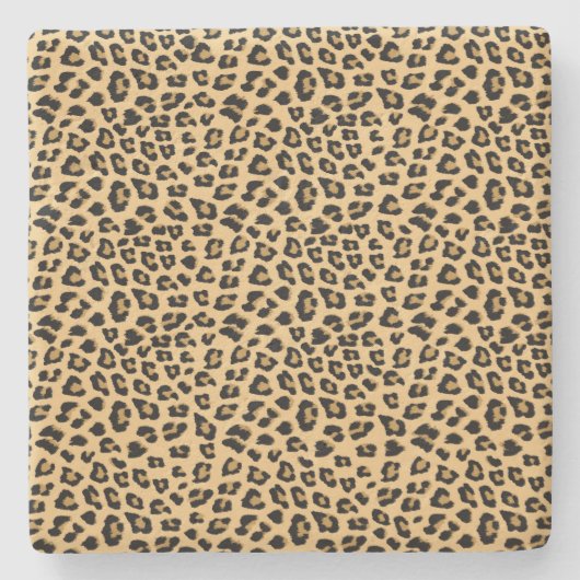Luipaardprintpatroon Stenen Onderzetter (Voorkant)