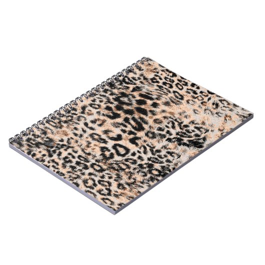 Luipaardtextuur, luipaard dierprintpatroon notitieboek (Linkerzijde)
