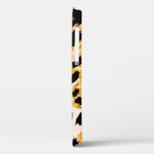 Luipaardtextuur met gouden barokpatroon Case-Mate iPhone case (Achterkant / Links)
