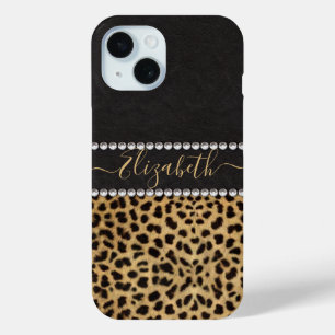 Luipaardvlek Rhinestone Diamanten Monogram FOTO