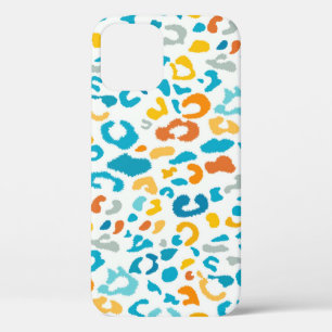 Luipaardvlekken: kleurrijke  textuur. iPhone 12 hoesje