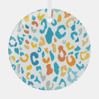 Luipaardvlekken: kleurrijke  textuur. glas ornament