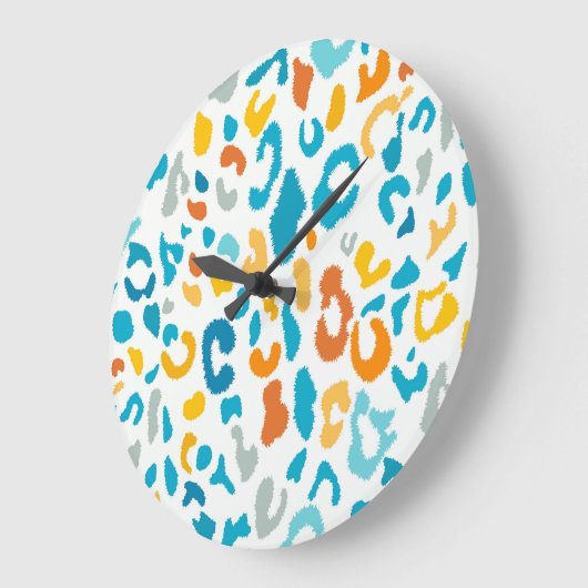 Luipaardvlekken: kleurrijke textuur. grote klok (Hoek)
