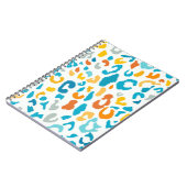 Luipaardvlekken: kleurrijke  textuur. notitieboek (Linkerzijde)