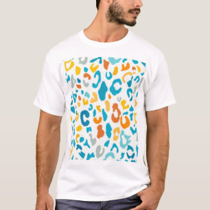 Luipaardvlekken: kleurrijke textuur. t-shirt