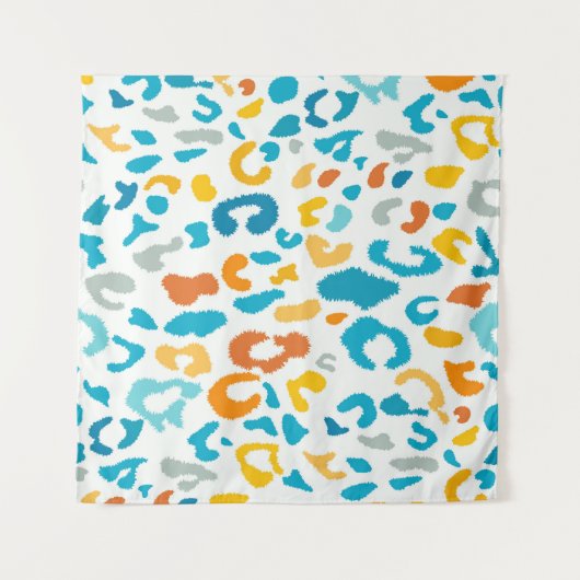 Luipaardvlekken: kleurrijke textuur. wandkleed (Voorkant (horizontaal))