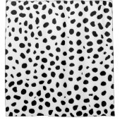 Luipaardvlekken Zwart Wit Douchegordijn (Voorkant)