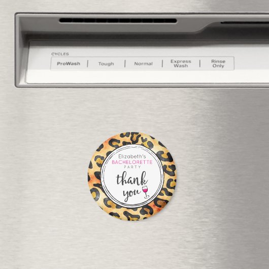 Luipaardvlekkenpatroon Bachelorette-feest Bedankt Magneet (Insitu (Vaatwasser))