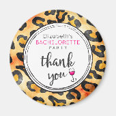 Luipaardvlekkenpatroon Bachelorette-feest Bedankt Magneet (Voorkant)