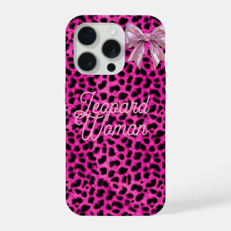 Luipaardvrouw telefoonhoesje iPhone 15 pro hoesje