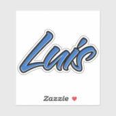 Luis Name Blue Autocollant Sticker Stickerset (Feuille)
