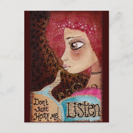 "Luister" Briefkaart (Voorkant)