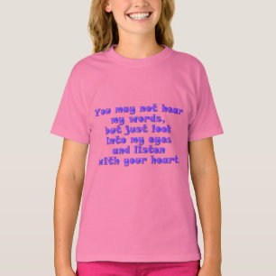 Luister met je hart t-shirt