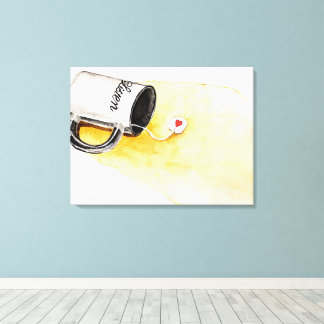 Luister met liefde canvas afdruk