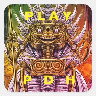 LUISTER NAAR DE DRONE VIERKANTE STICKER