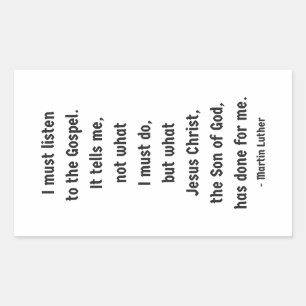 Luister naar de Gospel Rectangle Sticker