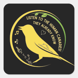 Luister naar de Menselijke Kanaries Sticker