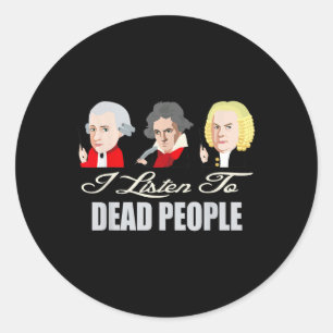 Luister naar de muziek van Dead People Clical Moza Ronde Sticker